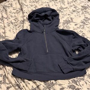 Navy Blue Half-Zip Hoodie